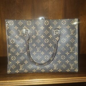 Louis Vuitton Monogram Tote in Dark Brown and Tan